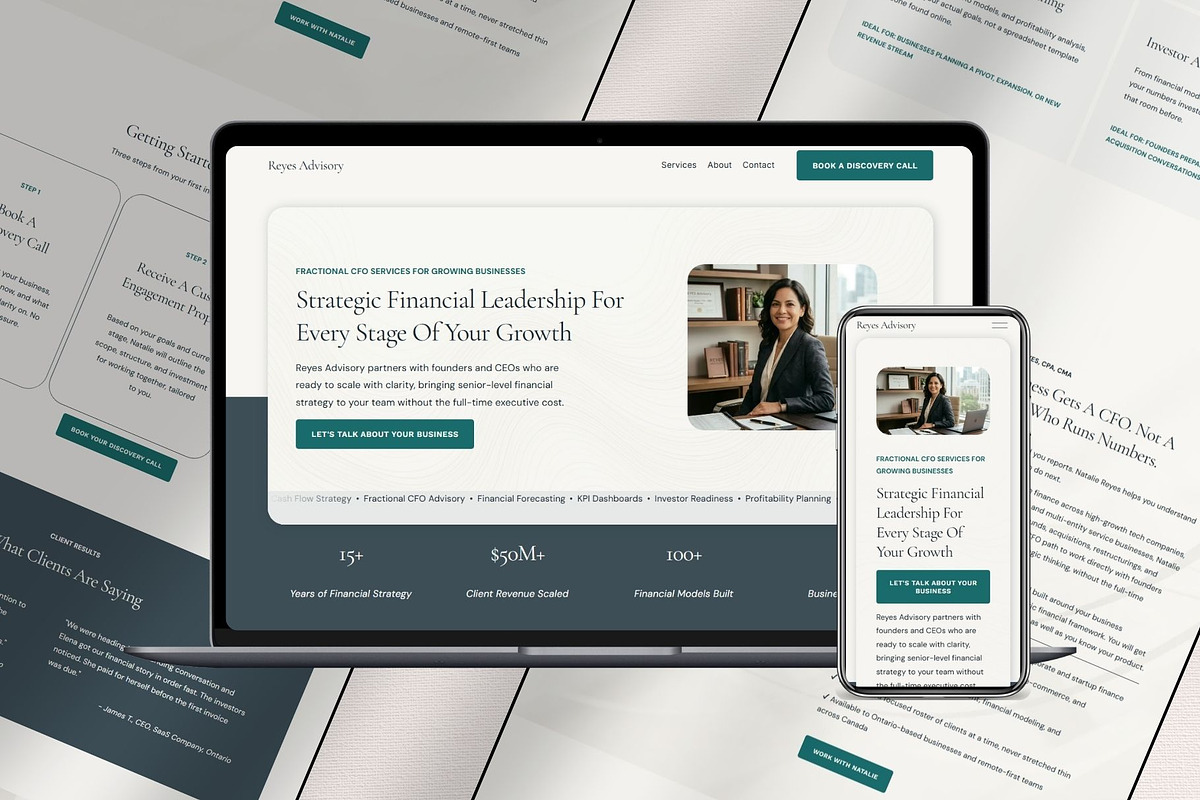 Financial Advisor Website Template, a Squarespace Template by Pretty Boss Designs (Photo 1 of 6)