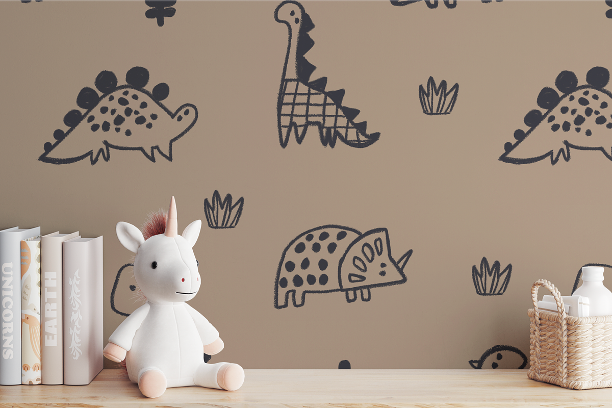 Cute Dinosaures Seamless Pattern, a Pattern Graphic by Marketello Studio (Photo 3 of 11)