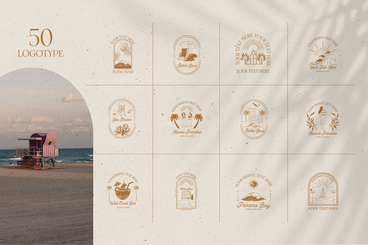 Aloha Boho logotype, a Branding & Logo Template by Mio Buono (Photo 5 of 14)