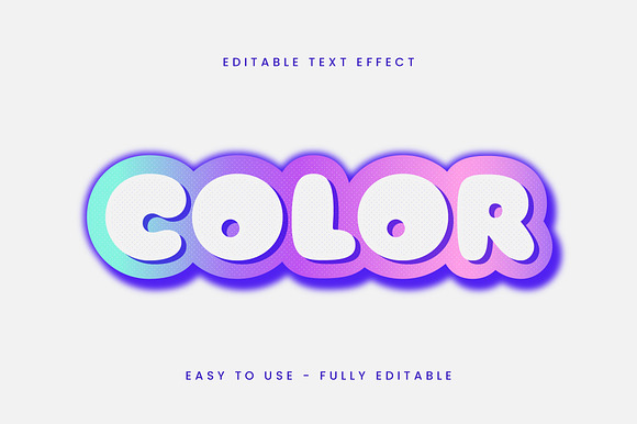 Gradient Bubble Text Effect preview 4