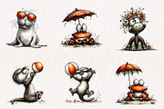 Beach Animals Clipart PNG, an Illustration by CreationArt (Thumbnail 4 of 7)
