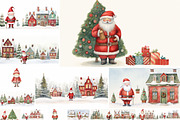 44 Cute Santas, a Seasonal Illustration by Handmadefont (Thumbnail 6 of 12)