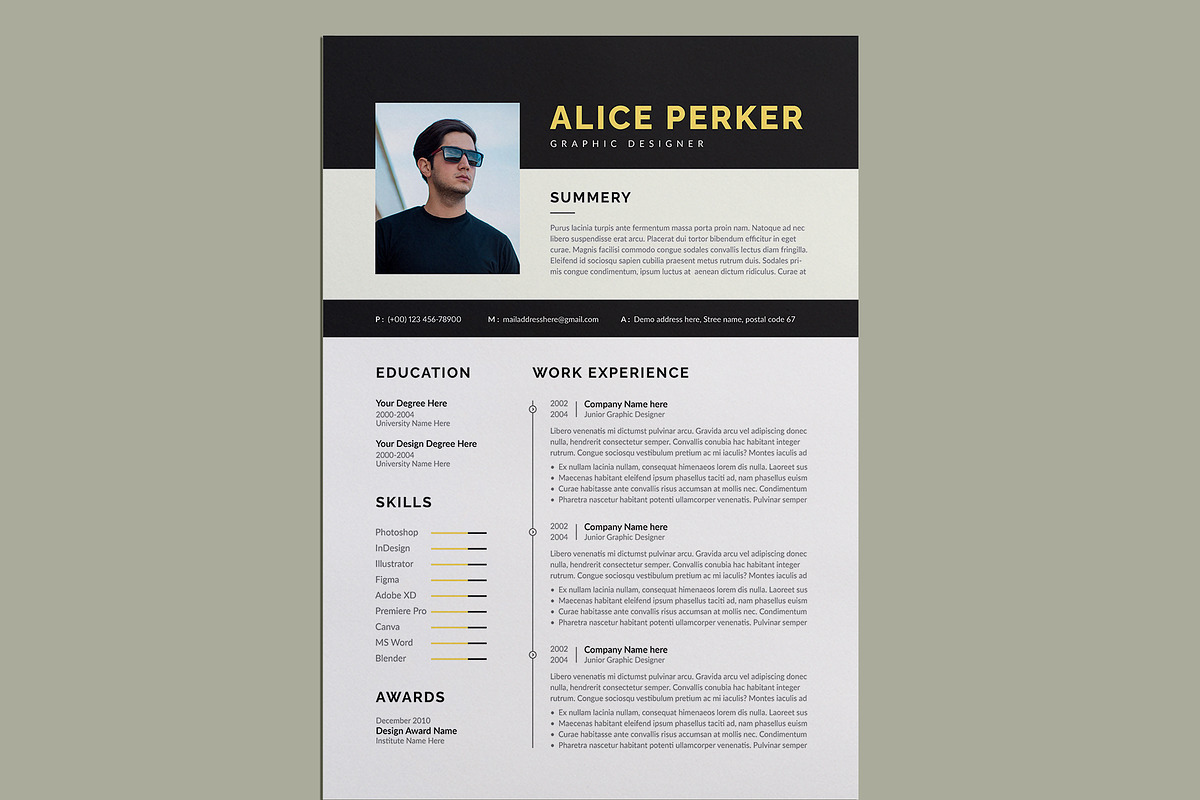 Resume / CV | Word & InDesign preview 3