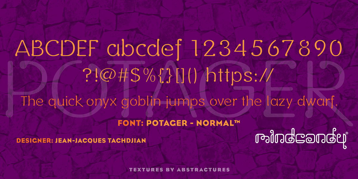 Potager™, a Sans Serif Font by MINDCANDY (Photo 1 of 5)