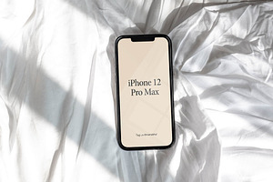iPhone 12 Pro Max Bedding Mockup