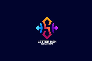 triple letter hsh vector template