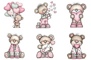 Whimsical Teddy Bear Valentine Clipa, a Graphic by CraftArtStudio (Thumbnail 3 of 6)