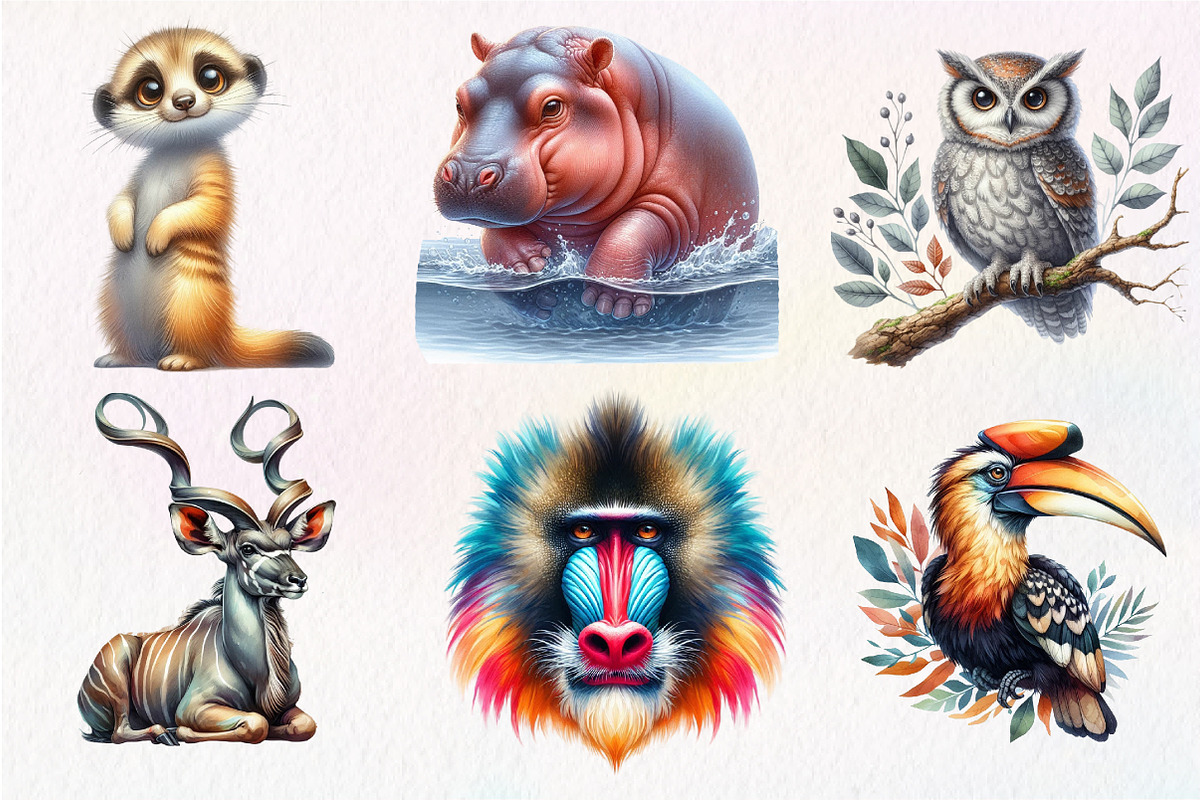 Wild Animals of Africa PNG, an Illustration by Dream Creation (Photo 2 of 7)