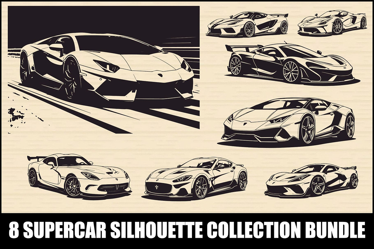 Luxury Car Clipart Vector Bundle, an Illustration by Creativeshirt (Photo 1 of 9)