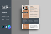 Speaker One Sheet Template, a Flyer Template by Template Shop (Thumbnail 1 of 2)