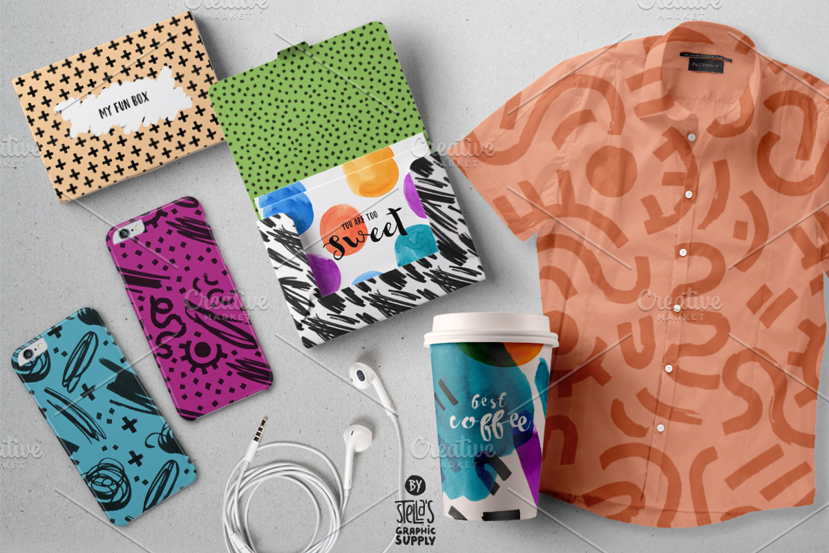 Aesthetic Patterns II & Bonus, a Pattern Graphic by Stella's Graphic Supply (Photo 4 of 6)