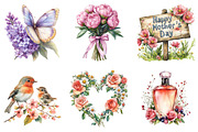 Floral Mother’s Day, Watercolor Clip, an Illustration by DreamArtGraphic (Thumbnail 4 of 4)
