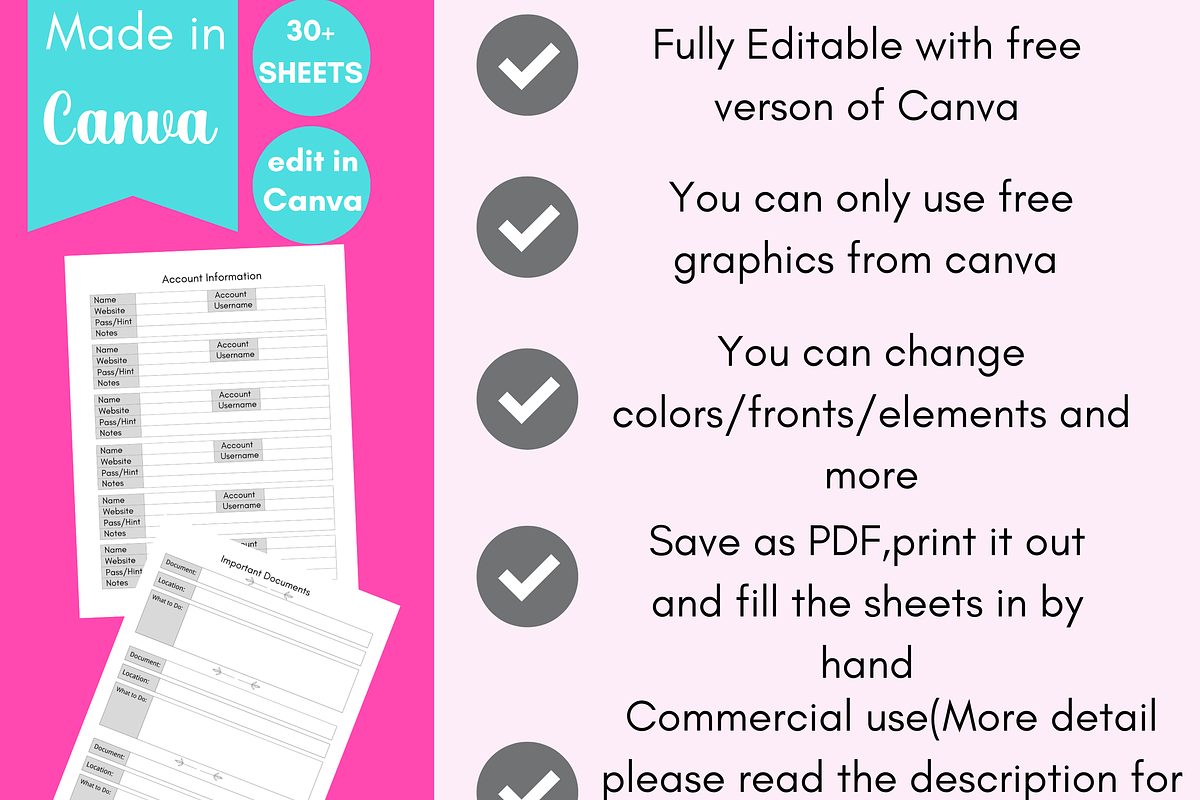 End Of Life Planner Canva Templates, a Brochure Template by LA Design (Photo 8 of 9)