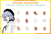 Hair Outline Brushes, a Brush Add-On by nikiartcorner (Thumbnail 3 of 6)