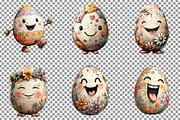 Funny Eggs Easter Clipart, an Illustration by Sublimation Artist (Thumbnail 3 of 7)