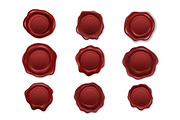 Wax Seal. Vector Set., an Object Graphic by Gomolach (Thumbnail 2 of 11)