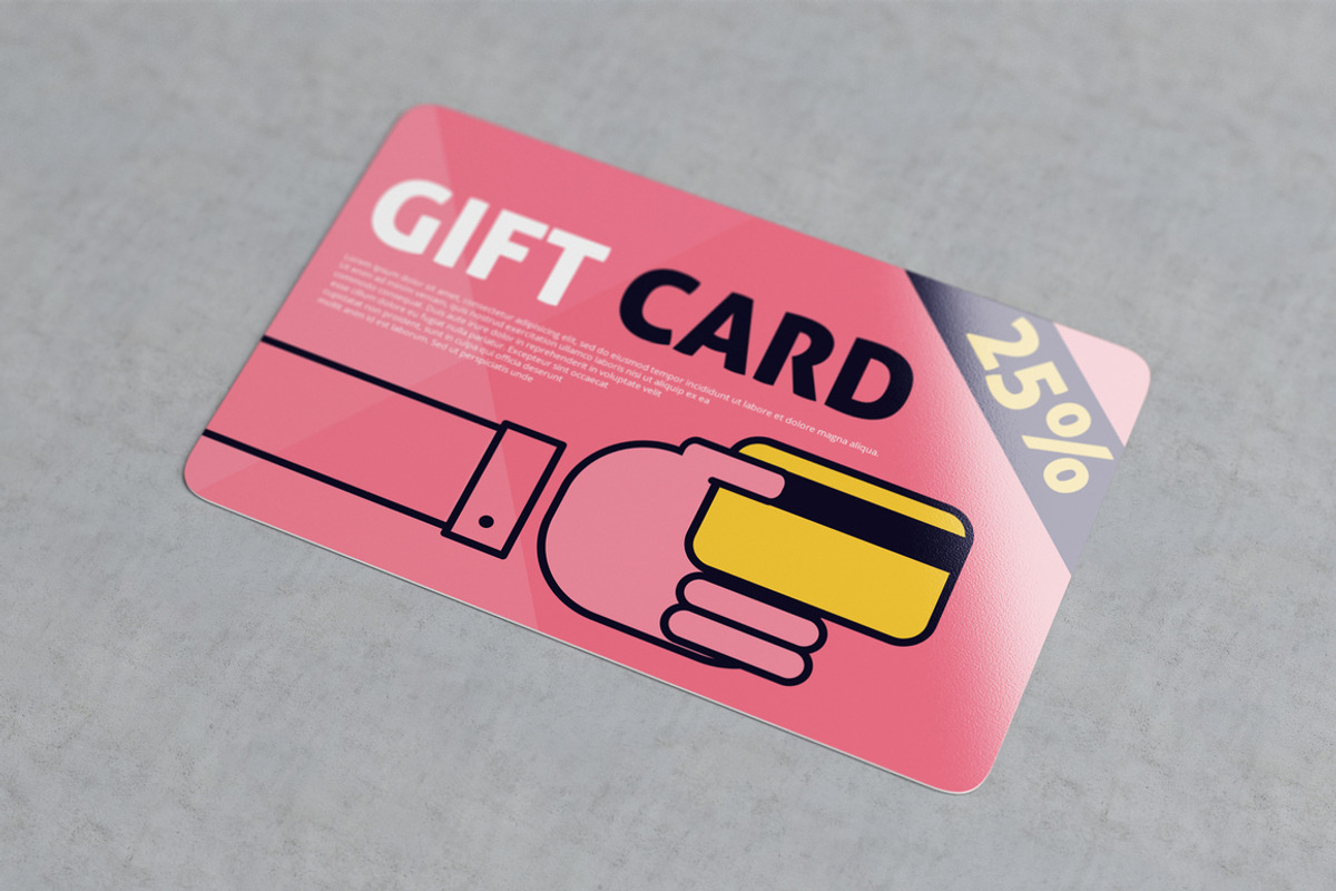 Gift / Discount Card Mock-Up, a Mockup by MassDream (Photo 2 of 8)