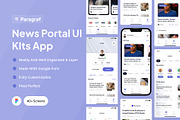 Paragraf - News Portal App Ui Kits, an UI Kit Template by Minialis (Thumbnail 1 of 6)