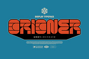 Orioner Display Typeface, a Sans Serif Font by God Control (Thumbnail 1 of 8)
