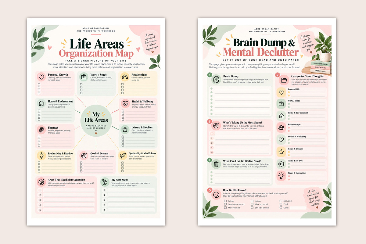 ADHD Organization and Productivity, a Stationery Template by Designmela01 (Photo 5 of 5)