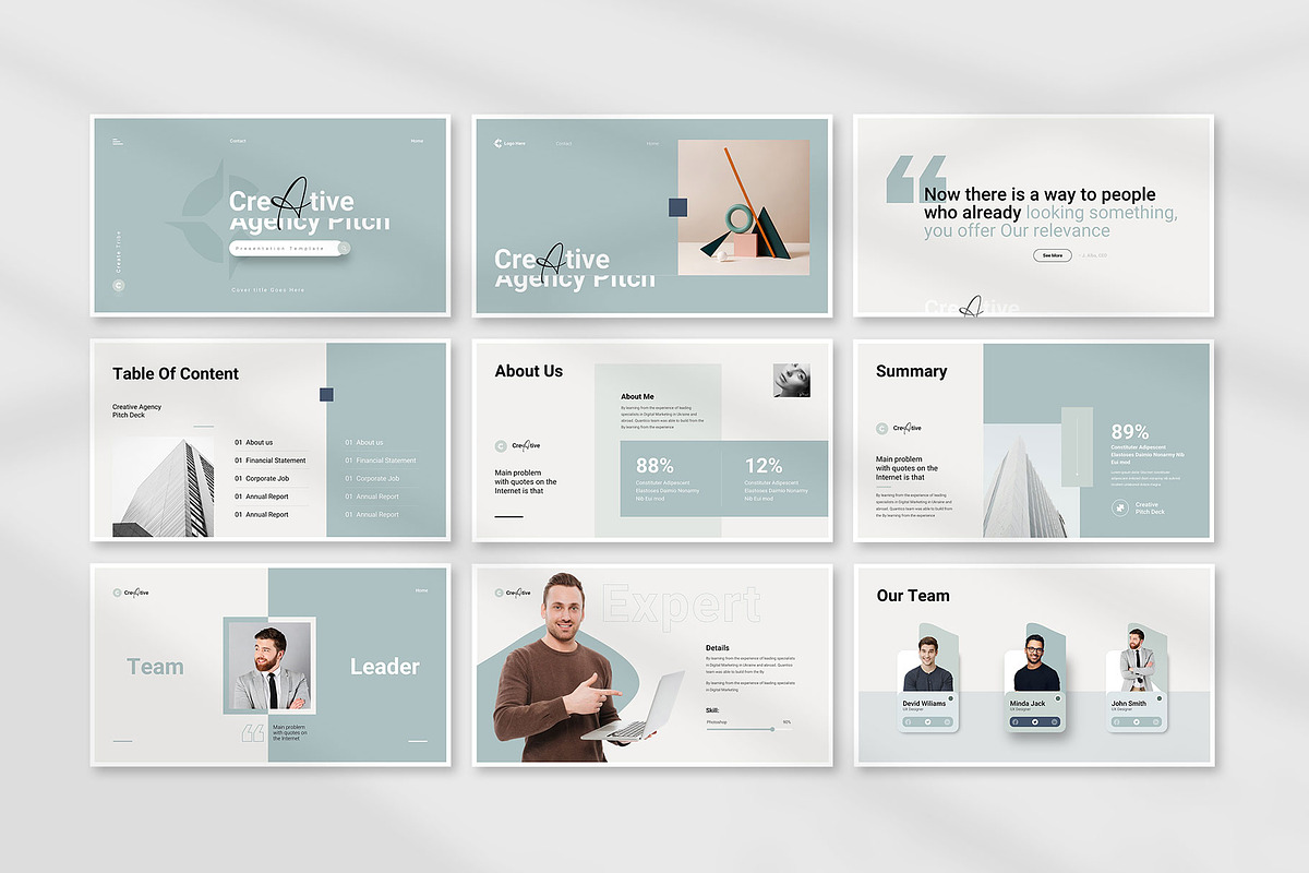 Creative Agency Pitch Deck, a Presentation Template by KreateTribe (Photo 4 of 5)