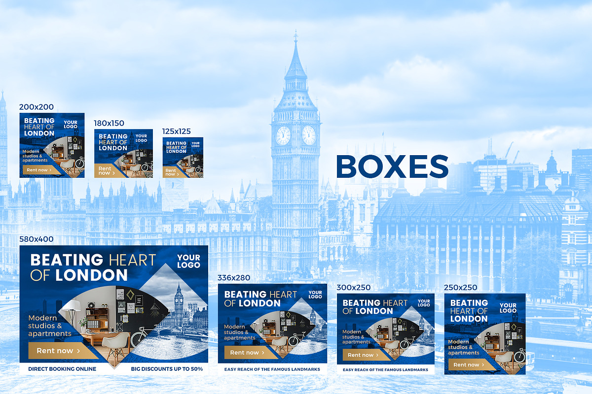 Banners Pack 26 sizes for Google Ads, a Templates & Theme by Better Be a Designer (Photo 6 of 6)