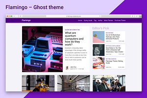 Flamingo - Ghost Blogging Theme