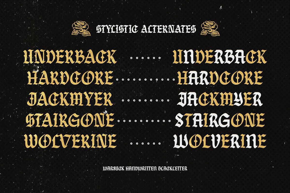 Warsuck - Hand Drawn Blackletter, a Blackletter Font by Arterfak Project (Photo 10 of 11)