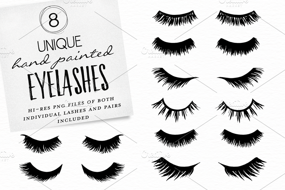 Hand Painted Eye Lashes, an Illustration by patternpop studio