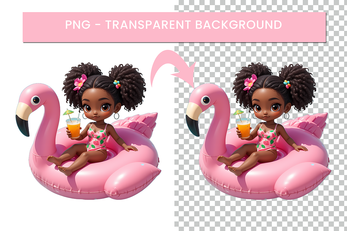 Chibi Afro-American Ilustrations PNG, a Solid Icon by Nina Shaw (Photo 4 of 9)