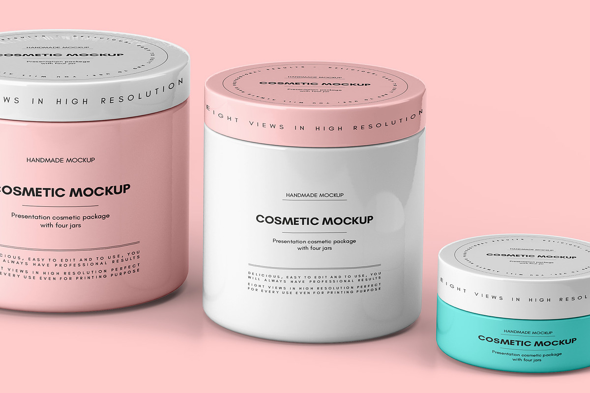 Jar Mockup v.2 - 8 views, a Packaging Mockup by Illusiongraphic (Photo 10 of 20)