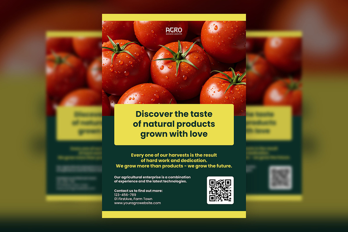 Agriculture Organic Products Flyer, a Flyer Template by professorinc