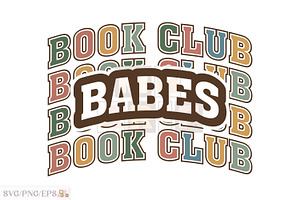 Book Club Babes PNG Bookish SVG, a Graphic by mh_arif
