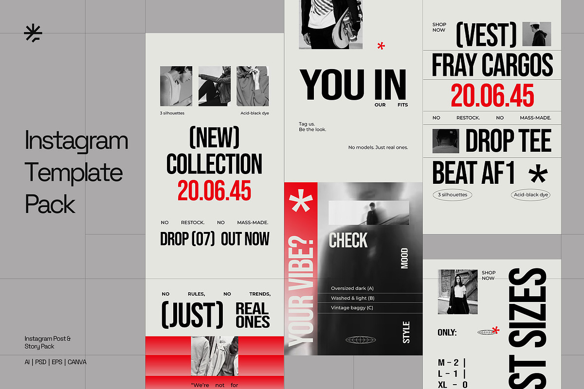 Streetwear & Fashion Instagram Pack
