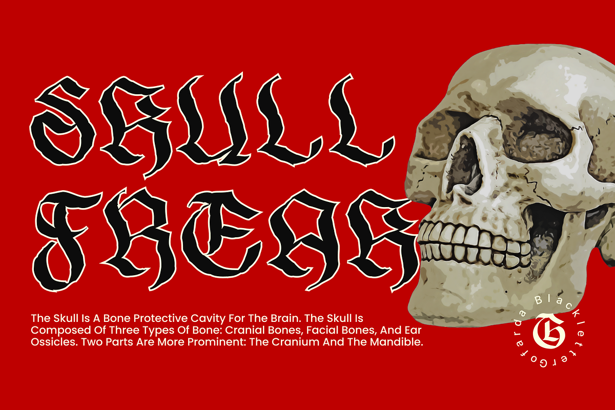 Gofarda Gothic Blackletter, a Blackletter Font by Fitrah Type (Photo 11 of 15)