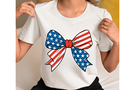 4th Of July Coquette Bow Png Svg