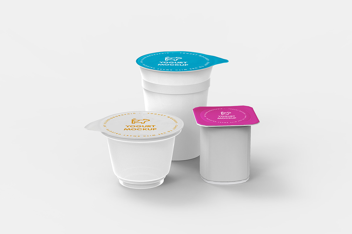 Yogurt Mockups - 9 Views, a Packaging Mockup by Illusiongraphic (Photo 11 of 14)