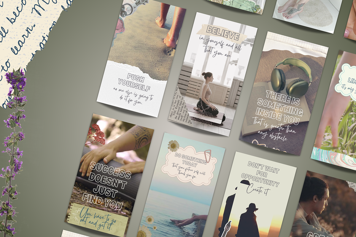 Motivational Boho Reels Templates, a Social Media Template by PaolaroiDesign (Photo 3 of 5)