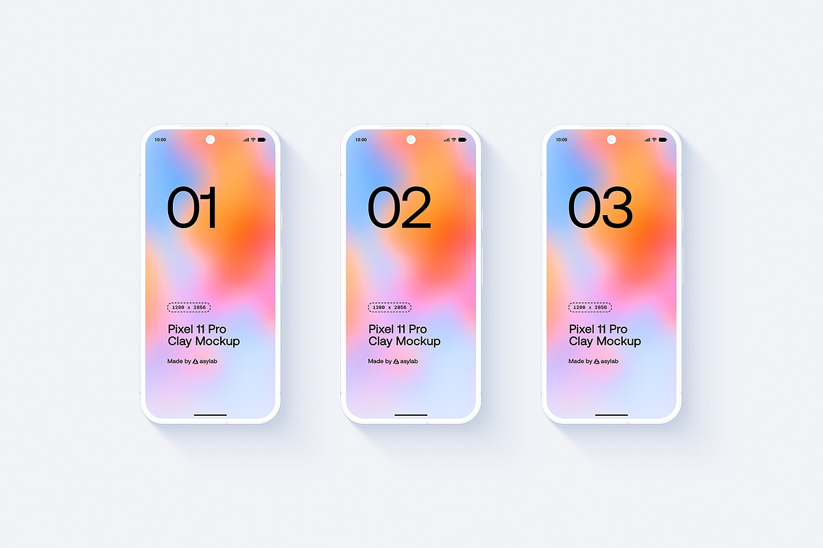 Google Pixel 11 Pro Clay Mockups, an Android Mockup by Asylab (Photo 15 of 62)