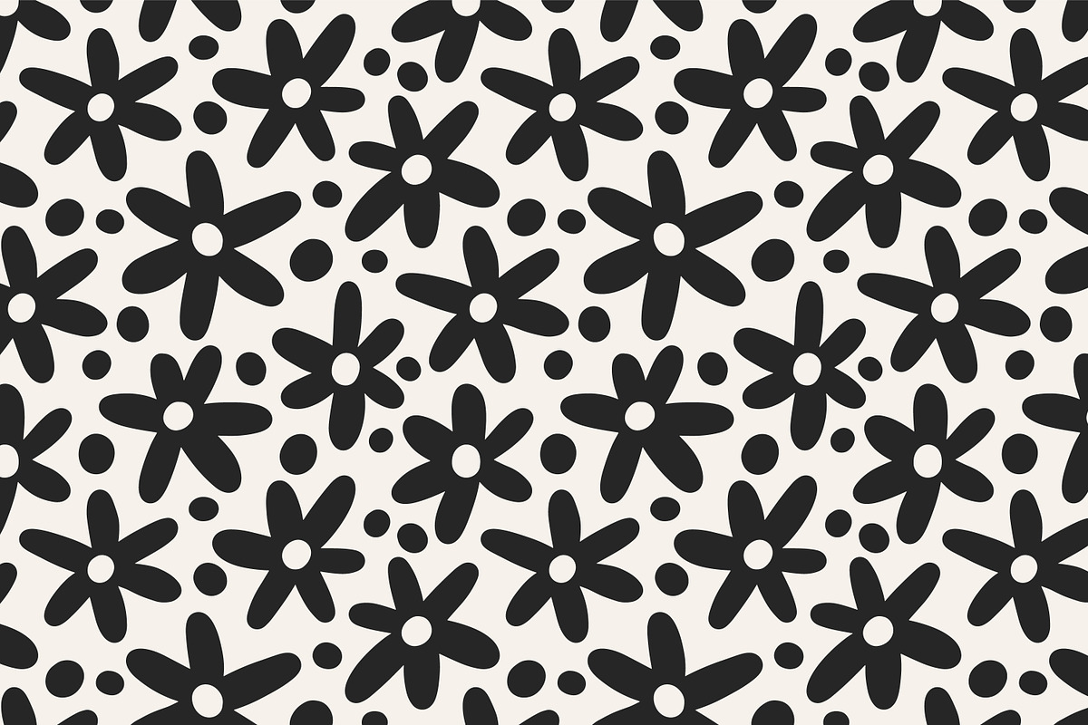 Floral seamless daisy patterns set, a Pattern Graphic by Good Studio