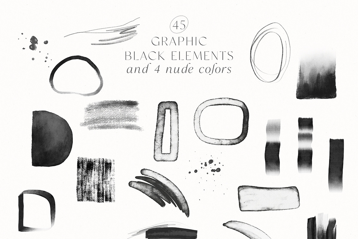 Abstract Black Gold Watercolor Shape, a Texture Graphic by Veris Studio (Photo 11 of 16)
