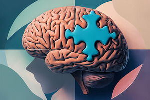 The Mind's Missing Piece, a Health & Medical Photo by PrintHaven Designs