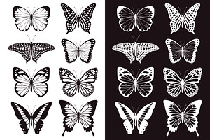 Butterfly Silhouette Icons
