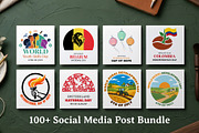 100+ Instagram Post Template Bundle, a Social Media Template by nandinigraphics (Thumbnail 4 of 5)