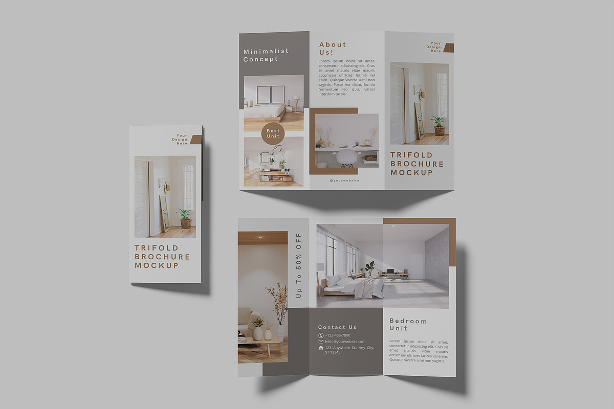 Trifold Brochure Mockup, a Print Template by Graphiculon (Photo 11 of 11)