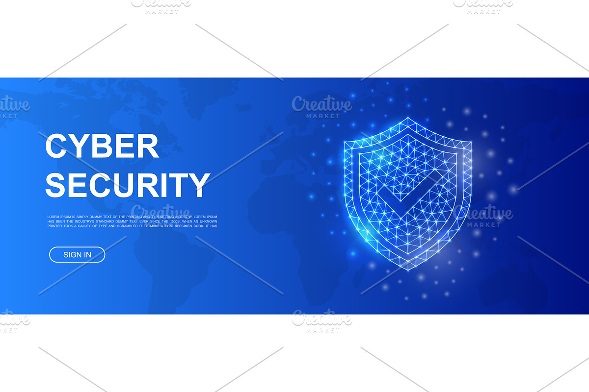 Shield with check mark polygonal, an Object Illustration by GraphiShop
