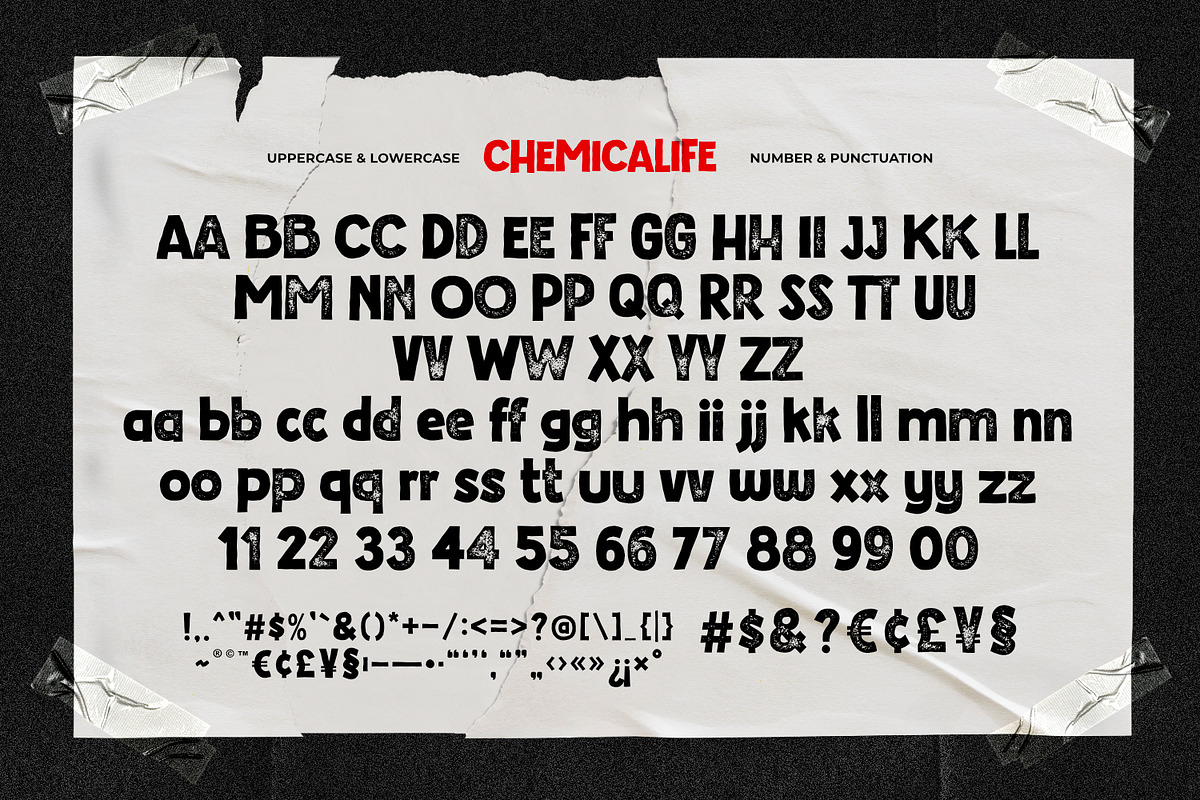 Chemicalife - Hand Drawn Letterpress, a Sans Serif Font by ikiiko (Photo 6 of 7)