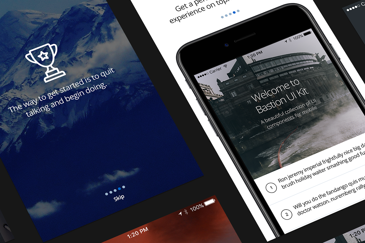 Bastion Mobile UI Kit_01Walkthroughs, an UI Kit Template by CreativesCastle (Photo 5 of 5)