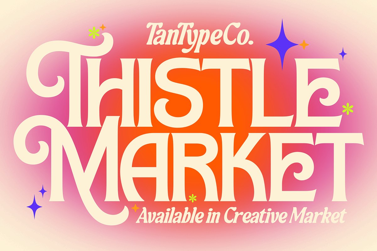 TAN-THISTLE-A DISPLAY FONT, a Slab Serif Font by TanType (Photo 1 of 10)