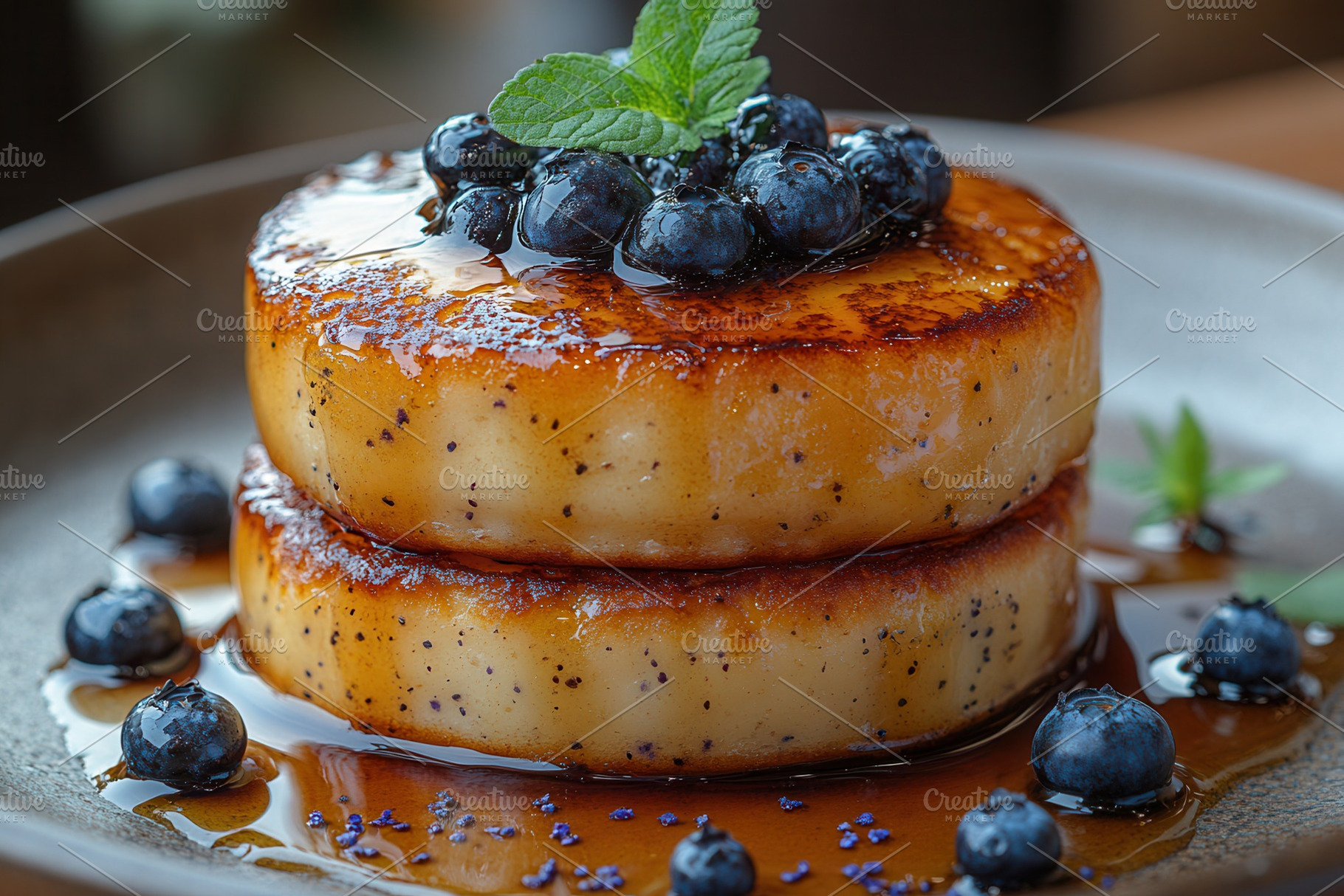 Delicious dessert featuring two laye, a Photo by Tanuart
